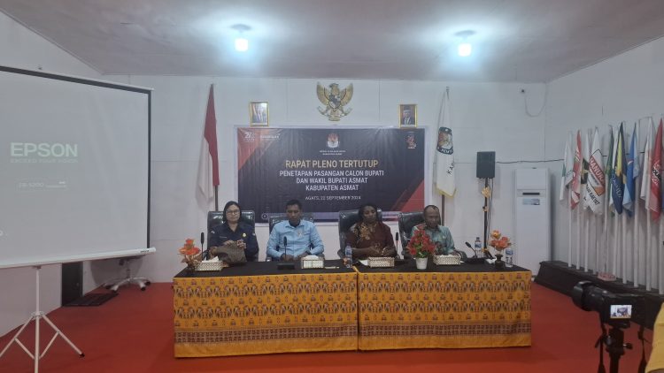 Penetapan pasangan calon Bupati asmat oleh KPU Asmat