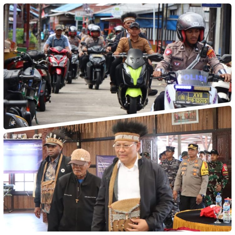 Sinergi Polres Asmat-TNI Kawal Ketat Kunjungan Panitia Natal Nasional 2024