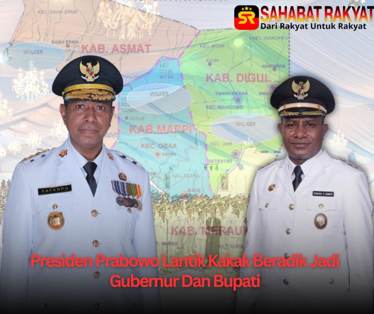 Presiden Prabowo Lantik Kakak Beradik Jadi Bupati Dan Gubernur Di Papsel