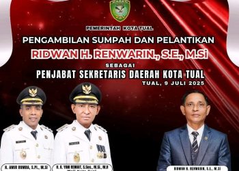 Ridwan Husaid Renwarin Dilantik sebagai Penjabat Sekretaris Daerah Kota Tual