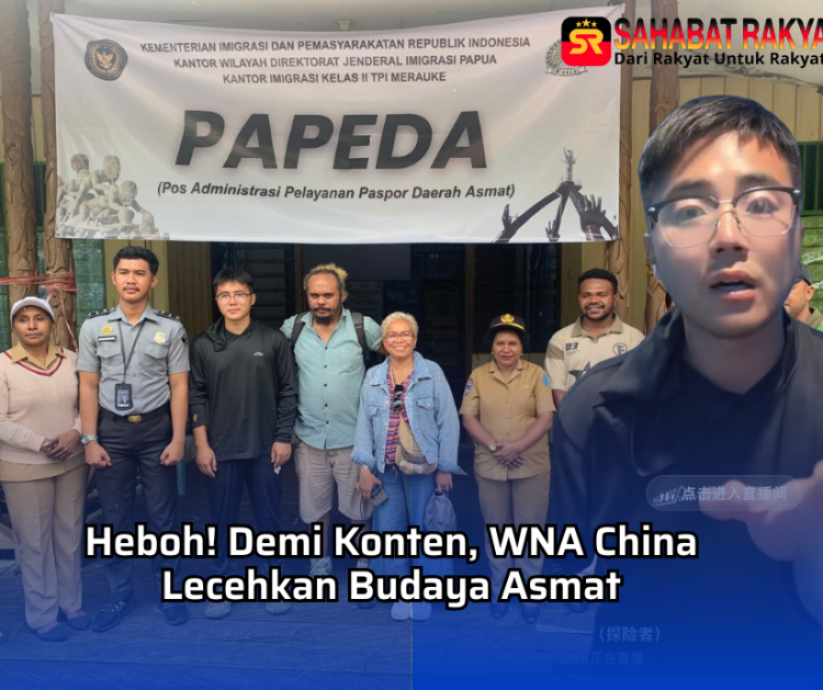 Heboh! Demi Konten, WNA China Lecehkan Budaya Asmat