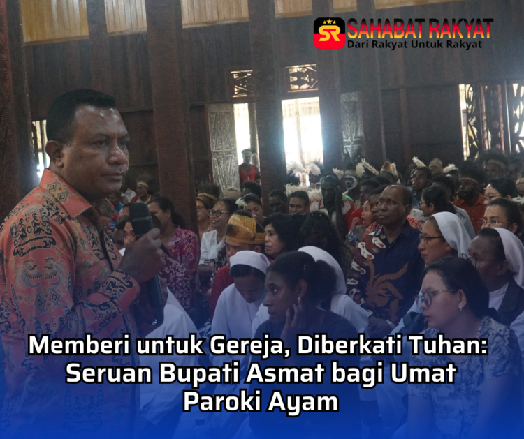 Memberi untuk Gereja, Diberkati Tuhan: Seruan Bupati Asmat bagi Umat Paroki Ayam