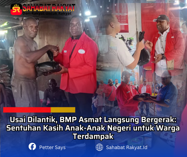 Usai Dilantik, BMP Asmat Langsung Bergerak: Sentuhan Kasih Anak-Anak Negeri untuk Warga Terdampak