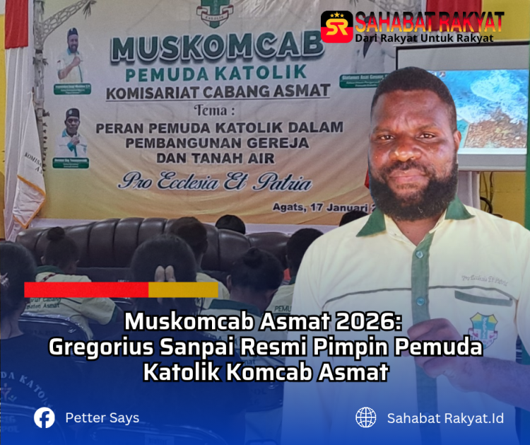 Muskomcab Asmat 2026: Gregorius Sanpai Resmi Pimpin Pemuda Katolik Komcab Asmat