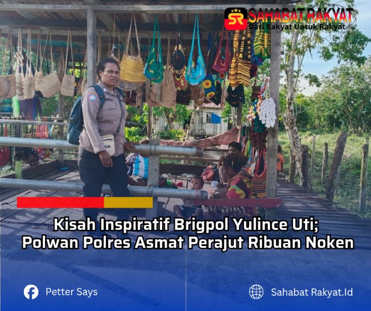 Kisah Inspiratif Brigpol Yulince Uti, Polwan Polres Asmat Perajut Ribuan Noken