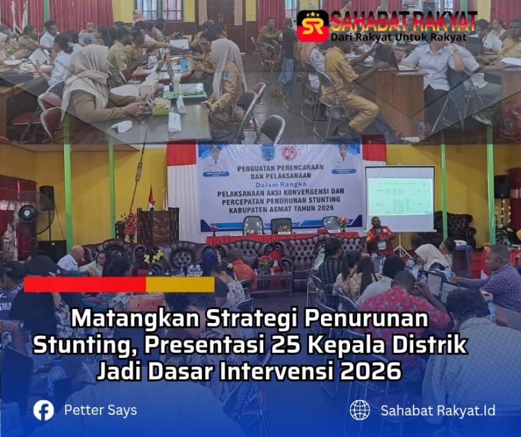 Matangkan Strategi Penurunan Stunting, Presentasi 25 Kepala Distrik Jadi Dasar Intervensi 2026