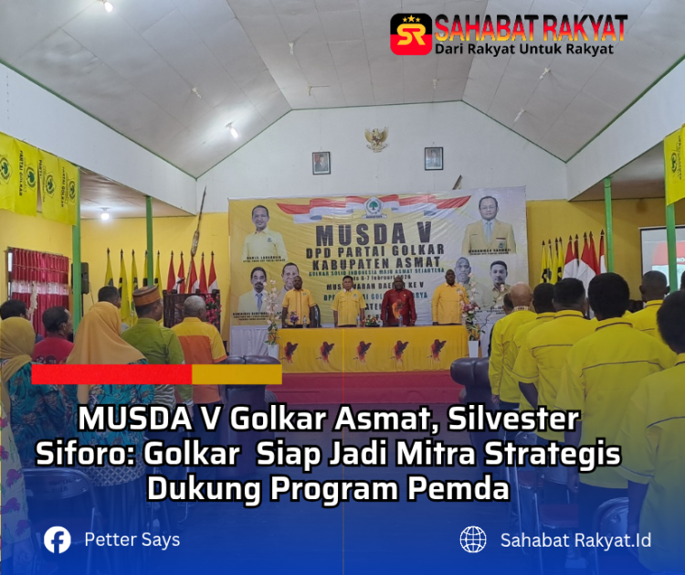 MUSDA V Golkar Asmat, Silvester Siforo: Golkar Siap Jadi Mitra Strategis Dukung Program Pemd