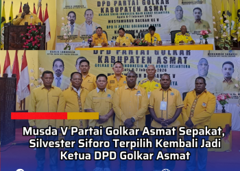 Musda Golkar Asmat Sepakat, Silvester Siforo Terpilih Kembali Jadi Ketua DPD