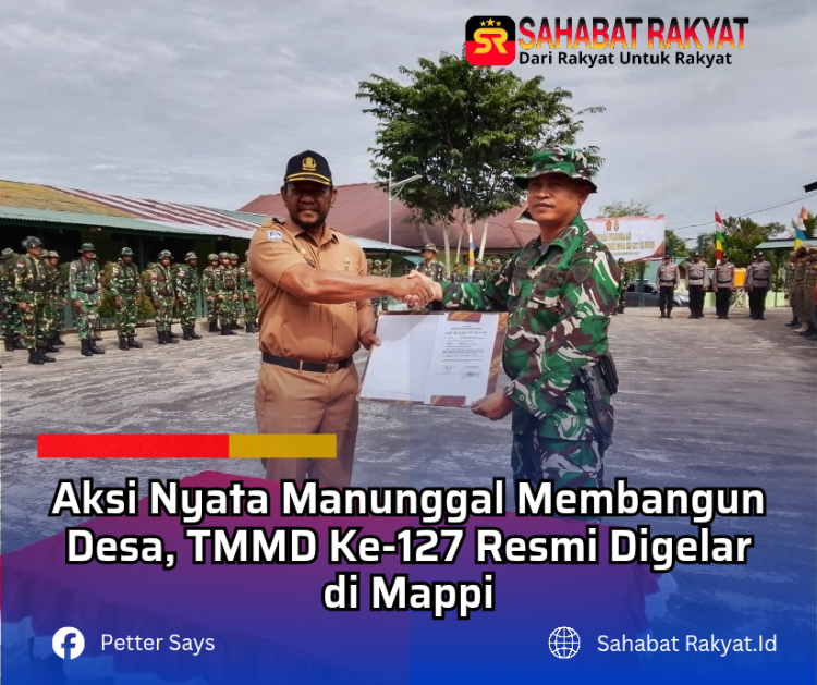 Aksi Nyata Manunggal Membangun Desa, TMMD Ke-127 Digelar di Mappi