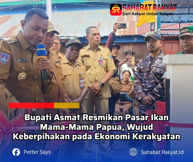 Bupati Asmat Resmikan Pasar Ikan Mama-Mama Papua, Wujud Keberpihakan pada Ekonomi Kerakyatan