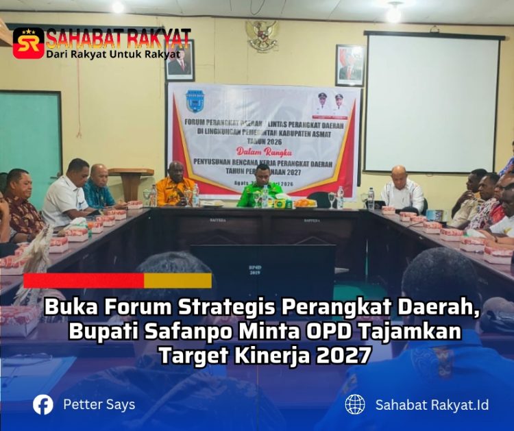 Buka Forum Strategis Perangkat Daerah,  Bupati Safanpo Minta OPD Tajamkan Target Kinerja 2027