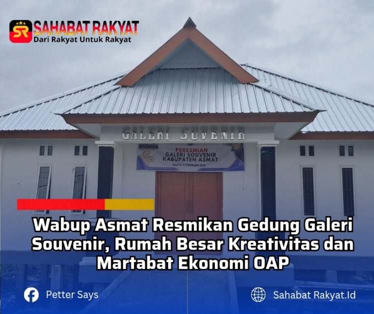 Wabup Asmat Resmikan Gedung Galeri Souvenir, Rumah Besar Kreativitas dan Martabat Ekonomi OAP