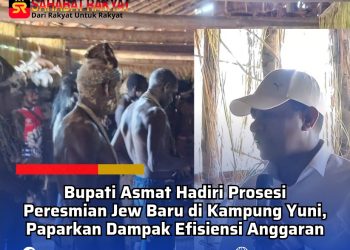 Bupati Asmat Hadiri Prosesi Peresmian Jew Baru di Kampung Yuni, Paparkan Dampak Efisiensi Anggaran