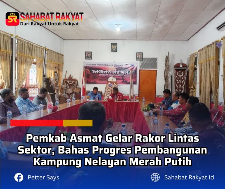 Pemkab Asmat Gelar Rakor Lintas Sektor, Bahas Progres Pembangunan Kampung Nelayan Merah Putih