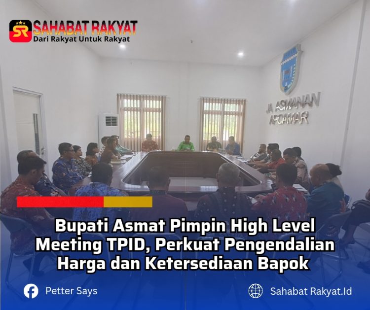 Bupati Asmat Pimpin High Level Meeting TPID, Perkuat Pengendalian Harga dan Ketersediaan Bapok