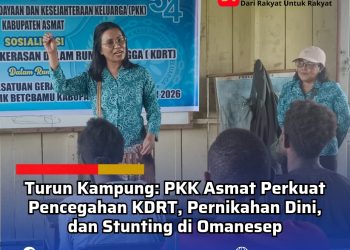 Turun Kampung: PKK Asmat Perkuat Pencegahan KDRT, Pernikahan Dini, dan Stunting di Omanesep