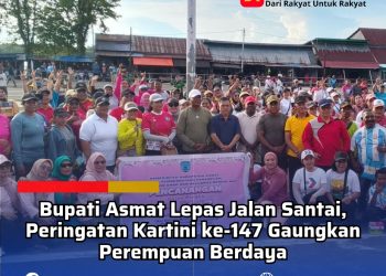 Bupati Asmat Lepas Jalan Santai, Peringatan Kartini ke-147 Gaungkan Perempuan Berdaya