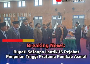 Breaking News: Bupati Safanpo Lantik 15 Pejabat Pimpinan Tinggi Pratama Pemkab Asmat