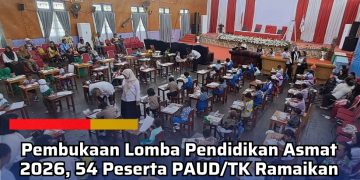 Pembukaan Lomba Pendidikan Asmat 2026, 54 Peserta PAUD/TK Ramaikan Aula Wiyata Mandala