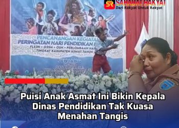 Puisi Anak Asmat Ini Bikin Kepala Dinas Pendidikan Tak Kuasa Menahan Tangis
