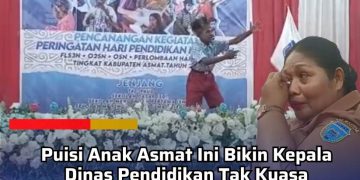 Puisi Anak Asmat Ini Bikin Kepala Dinas Pendidikan Tak Kuasa Menahan Tangis