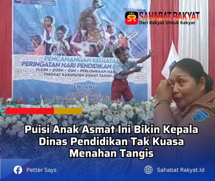 Puisi Anak Asmat Ini Bikin Kepala Dinas Pendidikan Tak Kuasa Menahan Tangis
