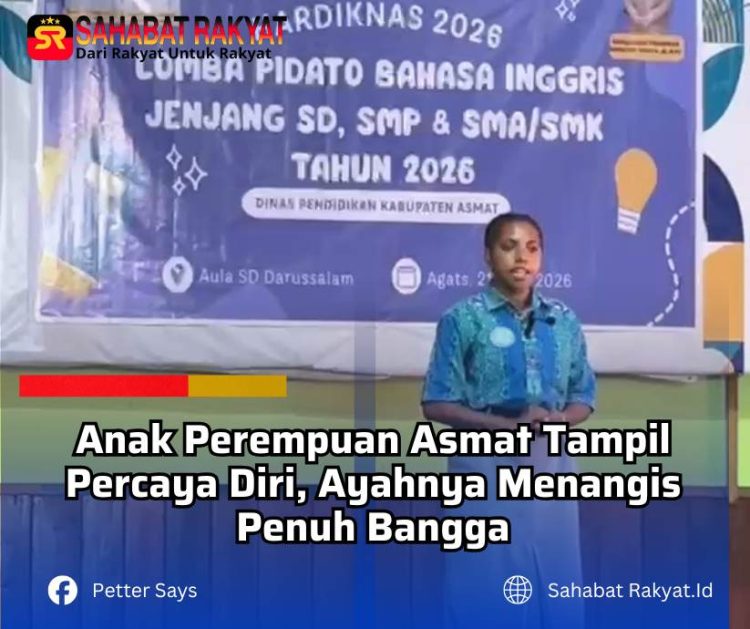 Anak Perempuan Asmat Tampil Percaya Diri, Ayahnya Menangis Penuh Bangga