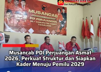 Musancab PDI Perjuangan Asmat 2026, Perkuat Struktur dan Siapkan Kader Menuju Pemilu 2029