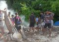 Siswa SMP Santi Dominico Savio Katlarat Gelar Aksi Bersih Pantai di Pulau Kelapa